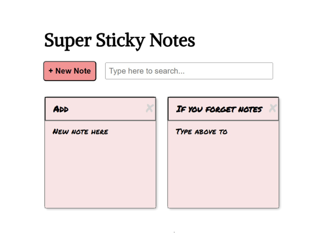 Sticky note app