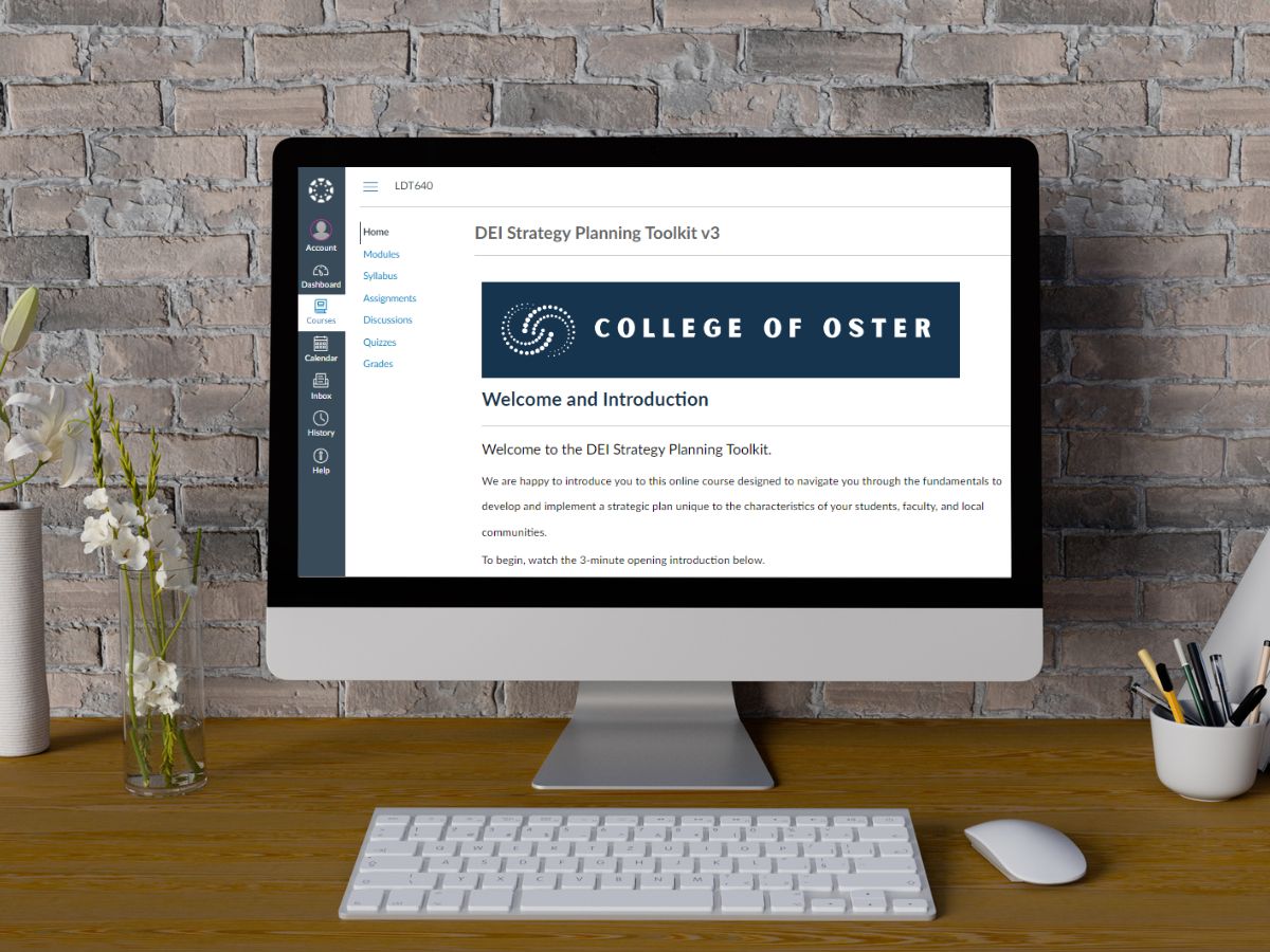 DEI Strategy Planning Toolkit course on a desktop screen