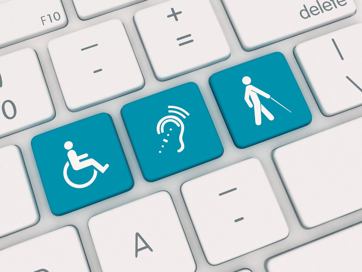 Accessibility icons on computer keys